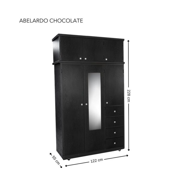 CLOSET ABELARDO 2 PZAS. 120 ANCH COLORES EN ( ONIX METALICO, OXFOR Y CHOCOLATE ) - Imagen 8