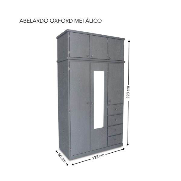 CLOSET ABELARDO 2 PZAS. 120 ANCH COLORES EN ( ONIX METALICO, OXFOR Y CHOCOLATE ) - Imagen 12