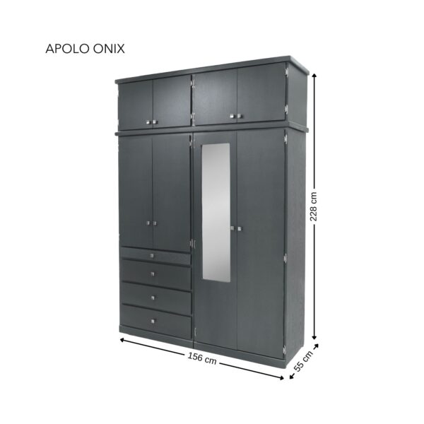 CLOSET APOLO 3 PZAS. 154 ANCH EN COLOR ( CHOCOLATE ) - Imagen 5