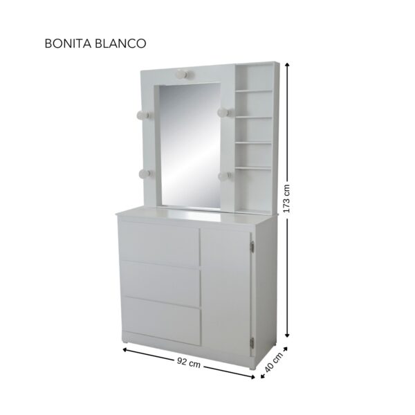 BONITA PEINADOR LUNA 5F BCO 80 ANCH - Imagen 5