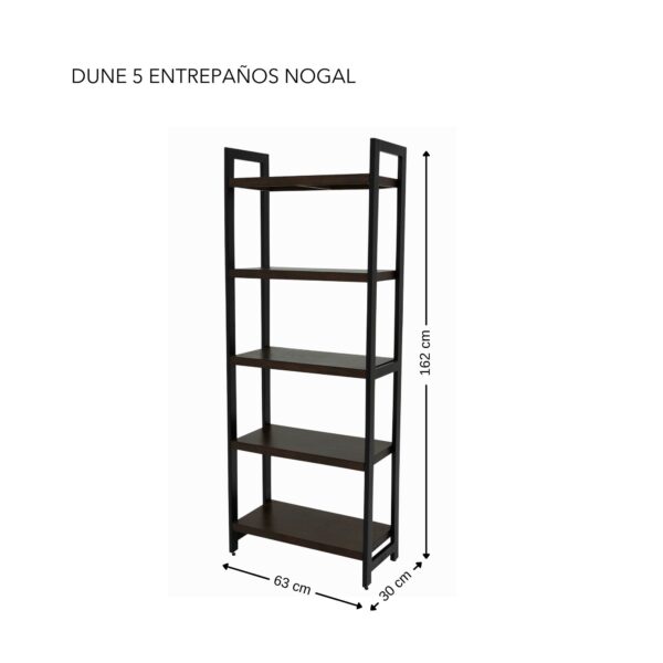 DUNE 5 ENTREPAÑOS (ENTREPAÑOS BLANCO CON PATA NOGAL Y  ENTREPAÑO BLANCO CON PATA CHOCO) - Imagen 2