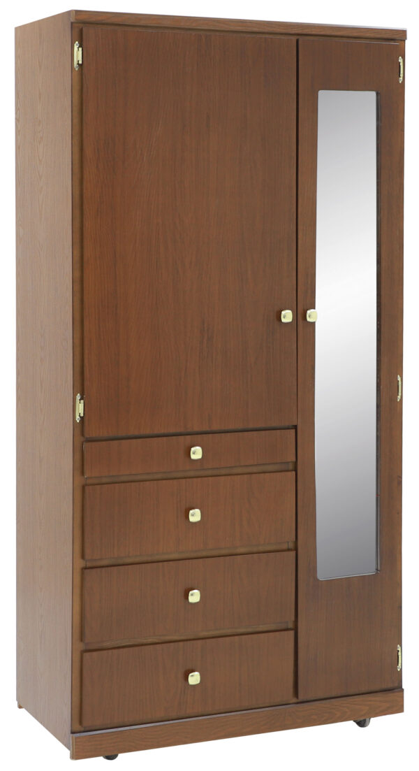CLOSET ELMO 90 ANCH COLORES EN ( CEDRO Y ONIX METALICO ) - Imagen 6