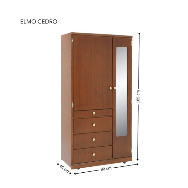 CLOSET ELMO 90 ANCH COLORES EN ( CEDRO Y ONIX METALICO ) - Imagen 9