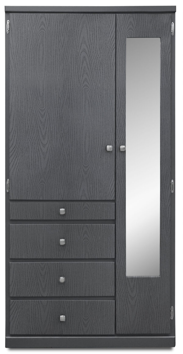 CLOSET ELMO 90 ANCH COLORES EN ( CEDRO Y ONIX METALICO ) - Imagen 5