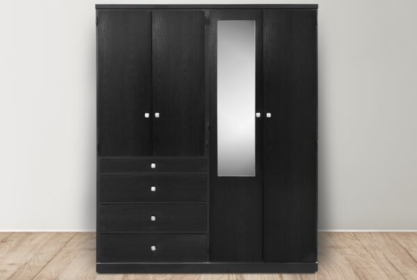 CLOSET ENRIQUE 2 PZAS. 154 ANCHCOLORES EN ( CHOCOLATE Y ONIX METALICO ) - Imagen 8