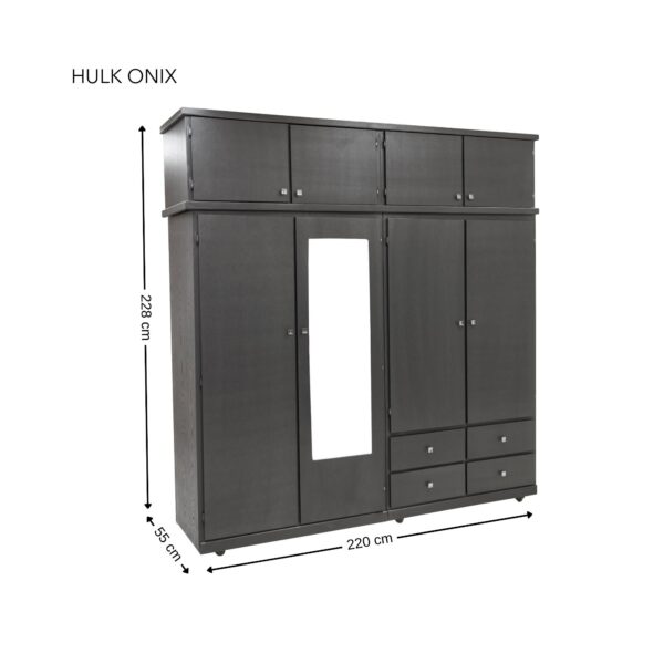 CLOSET HULK 3 PZAS. 220 ANCH COLORES EN ( CEDRO, ONIX METALICO O CHOCO ) - Imagen 10