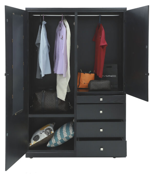 CLOSEET MEMIN ARCO L120 COLORES ( ONIX METALICO, NOGAL Y CHOCOLATE ) - Imagen 5