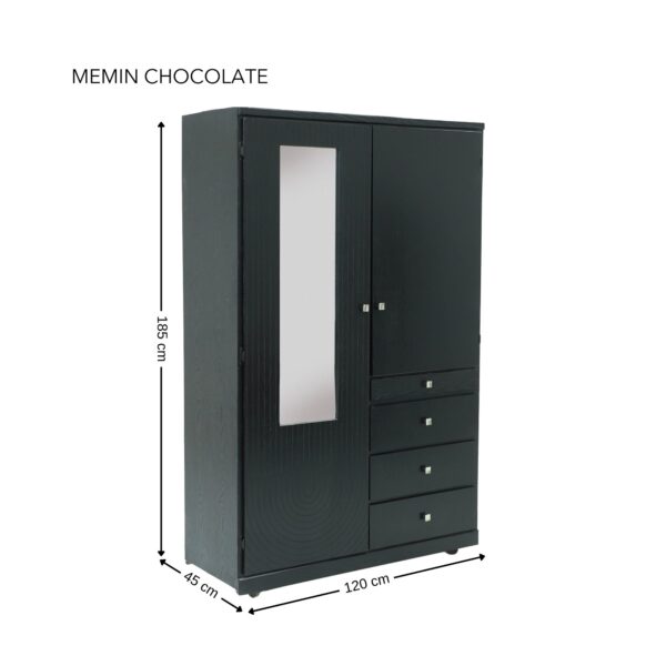 CLOSEET MEMIN ARCO L120 COLORES ( ONIX METALICO, NOGAL Y CHOCOLATE ) - Imagen 4