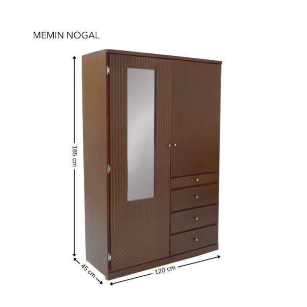 CLOSEET MEMIN ARCO L120 COLORES ( ONIX METALICO, NOGAL Y CHOCOLATE ) - Imagen 11