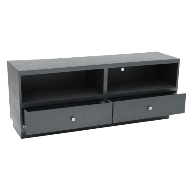 MESA TV CHESTER 160 CM EN COLOR ONIX METALICO 2 CAJONES - Imagen 2