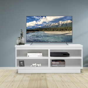 MESA TV DERBY150 CM ENTREPAÑOS BLANCOS