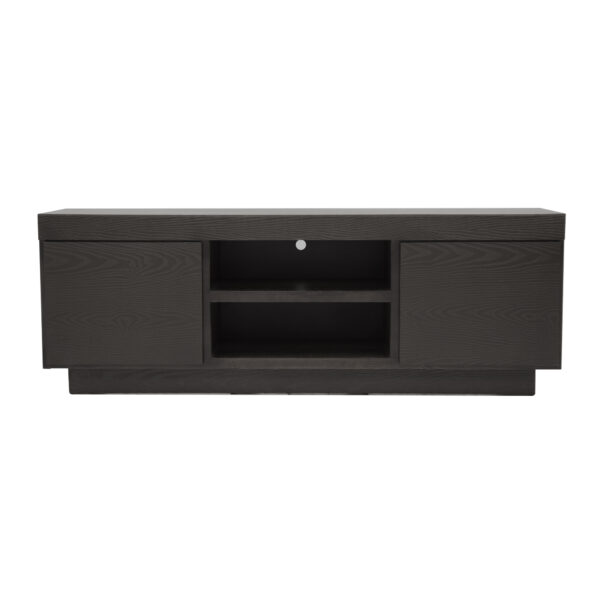 MESA TV PRESTON 2 PTA.  EN COLORES ONIX METALICO O CHOCOLATE TEXTURA180 ANCH - Imagen 3