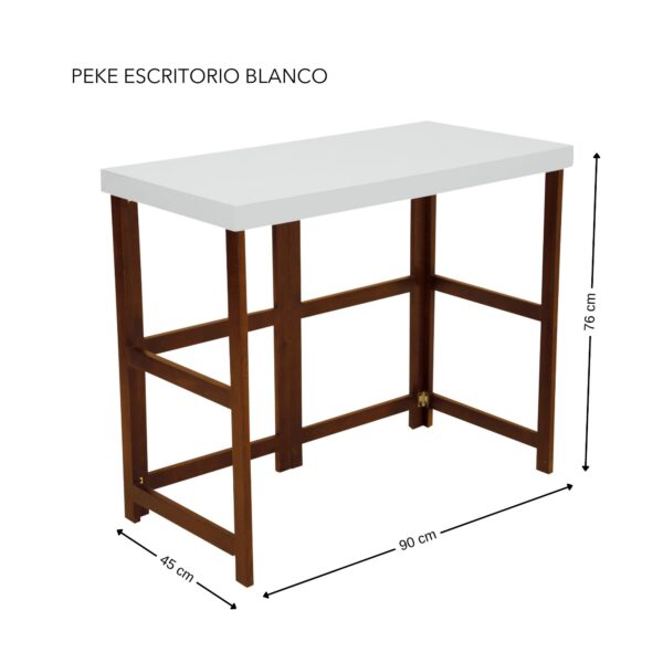 PEKE ESCRITORIO (BLANCO  CON PATA NOGAL O NOGAL CON PATA CHOCOLATE) - Imagen 10