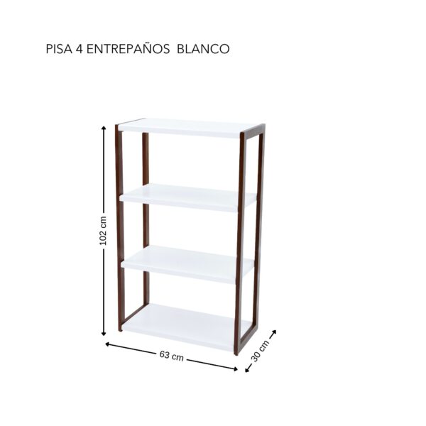 PISA 4 ENTREPAÑOS  (ENTREPAÑOS BLANCO CON PATA NOGAL Y  ENTREPAÑO BLANCO CON PATA CHOCO) - Imagen 3