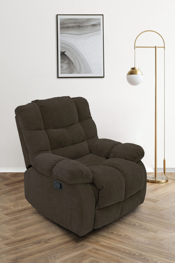 RECLINABLE LEON EN TELA VELVET LATE, VELVET CHOCOLATE O VELVET GRIS - Imagen 16
