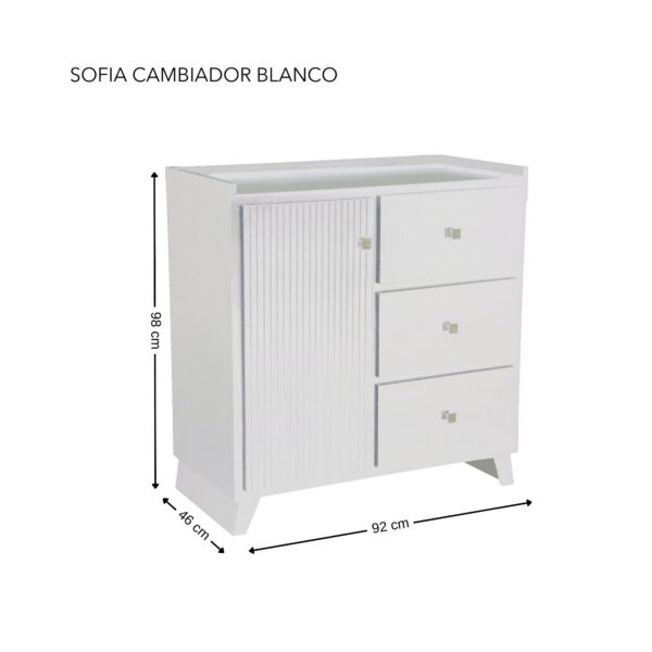 SOFIA 3 CAJONES 1PTA EN BLANCO O CHOCOLATE - Imagen 6
