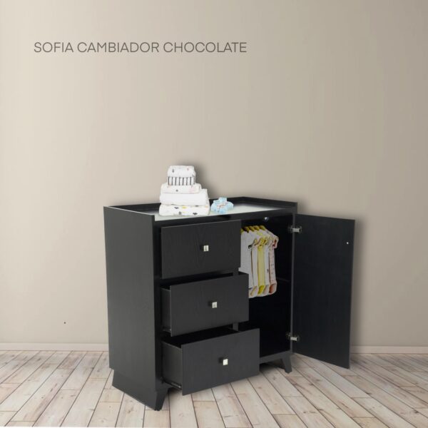 SOFIA 3 CAJONES 1PTA EN BLANCO O CHOCOLATE - Imagen 8