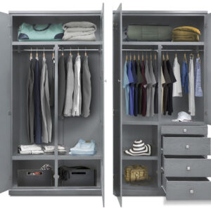 CLOSET TITAN 2 PZAS. 220 ANCH COLORES EN ( CHOCOLATE Y OXFOR )