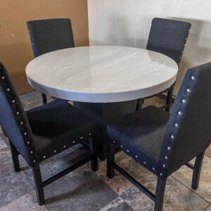 COMEDOR CON 4 SILLAS SOFI ANDROMEDA NEGRO