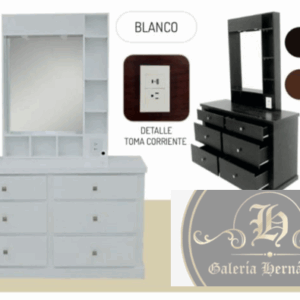 VANITY LARI BLANCO/CHOCOLATE/NOGAL