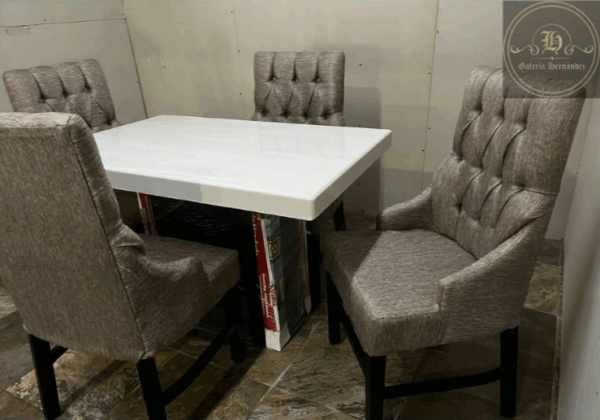 COMEDOR SASHA LORETO NUEZ 4 SILLAS