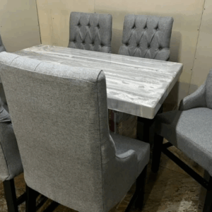 COMEDOR SASHA GLEEN DARK GREY 6 SILLAS